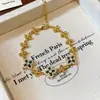 Pulseira Cruz Flor de Zircônia Diamante Europeia e Americana Transfronteiriça, Luxo Leve, Sensação de Alto Padrão, Moda, Joias Exquisitas e Personalizadas