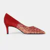 Zapatos de Tacón Alto Apuntados Hechos a Medida Transfronterizos de Fábrica Original para Mujer con Tacones Finos, Adecuados para Cheongsam, Zapatos de Boda de Correa Única