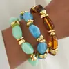 Pulsera de Borde Ancho con Superficie de Espejo de Venta Caliente Transfronteriza Europea y Americana, Pulsera Brillante Exagerada Personalizada, Pulsera de Resina Acrílica