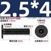 Tornillo de Acero Inoxidable 304 Negro cm Cabeza Plana Grande Cabeza Ultraplana Hexagonal de Cuadrado Mm2M2.5M3M4M5M6
