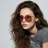 Gafas Xunge metal redondas medievales de sol femeninas Y2K forma cóncava lentes de color gafas decorativas de sol para hombre