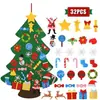 Venta Directa Transfronteriza Más Vendido Árbol de Navidad de Fieltro DIY Árbol de Navidad de Dibujos Animados de Fieltro para Niños Decoraciones Festivas Venta al por Mayor