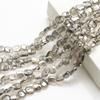 En stock, colgante de cristal de color galvanizado con forma de agujero medio cuadrado oblicuo de 12 mm, accesorios para el cabello DIY, cadena para teléfono móvil, material de cristal