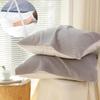 Toalla de Almohada de Gasa Wafflet Algodón Puro Par Hogareña Engrosada Color Sólido Resistente a la Suciedad Antideslizante Funda de Almohada Sencilla Venta Directa de Fábrica