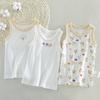 Colete Masculino Estilo Japonês Malha Fina Respirável Camiseta Sem Mangas Verão Infantil Desenho Animado Camiseta Interna Masculina
