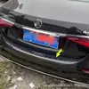 21 Placa de proteção traseira Mercedes-Benz Classe S ABS fibra de carbono tira de soleira de porta modificada adequada para pedal de boas-vindas da porta traseira Benz Classe S K