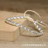 Pulsera de Piedra Natural Chapada en Plata con Cuentas de Cálculos Biliares de Hierro Tejida a Mano Pulsera Ajustable Joyería Geométrica Oval Sencilla