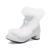 24 Botas de Piel para Otoño Dama Punta Redonda Tacón Medio Botines Cortos Padre-Hijo Botón de Rana Botas de Mujer Talla 6-25 Talla Zapatos Infantiles