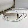 Gafas de Sol Retro Europeas y Americanas Incrustadas de Diamantes Gafas de Sol Mileniales Medievales Y2K Spice Girls Gafas de Sol Transfronterizas de Tecnología Futura Gafas de Sol Deportivas