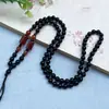 Venta al por mayor del fabricante Cordón Tejido Grueso Imitación Obsidiana Negra Joyería Dorada Jade Colgante de Jade Cordón Colgante Cordón para el Cuello