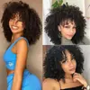 Peluca europea y americana de venta caliente para mujer, cabeza africana explosiva, esponjosa, moda europea y americana, cabello rizado pequeño, fábrica en stock, cabello de generación