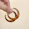 Pendientes de Aro de Ámbar Vintage para Mujer, Pendientes de Aro Exagerados Otoño/Invierno, Pendientes Únicos y Hermosos Estilo Festivo