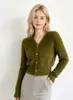 Cárdigan de punto suelto estilo europeo y americano transfronterizo para otoño nuevo, con pelo sintético de visón, abrigo corto adelgazante, top versátil