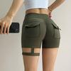 Shorts de Yoga Estilo Europeu e Americano para Trabalho, Justos e Sexy com Argolas nas Pernas, Shorts Quentes Esportivos Levanta Bumbum Pêssego, Novo Modelo 2026 para Maratona