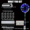 Vara de Emenda Transfronteiriça Balões Luminosos Balões Bobo Transparentes Decorações de Casamento Arranjo de Festa de Aniversário Balões