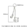 Colgante de borla de moneda de plata maciza S925 Accesorio de collar de cuerda trenzada con cuentas DIY