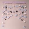 Cortina de puerta con forma de corazón para niña, cortina de puerta Kulomi con lazo, cortina divisoria para dormitorio, cortina de puerta sin perforaciones, cortina para puerta de habitación infantil