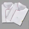 Ropa de Trabajo de Chef Manga Corta con Logo Impreso Hotel Restaurante Catering Cocina Escuela Ropa de Trabajo Panadería Al por Mayor Transpirable