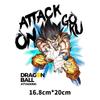 Comércio exterior roupas exclusivas impressão transferência de calor hot stamping anime japonês Dragon Ball personalidade camiseta volta adesivos decorativos DIY