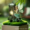 Decoración de Arte para Exteriores Plana de Acrílico con Iluminación de Elfo de Hada Encantador Transfronterizo Decoración de Planta en Maceta de Piso