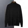 Suéter de Cachemira de Cuello Alto Nuevo para Otoño e Invierno para Hombre, Suéter Pulóver de Negocios para Jóvenes, Suéter Básico de Punto de Lana de Cuello Alto, Moderno
