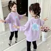 Blusas de algodón puro para niñas, nuevo estilo otoño 2026, camiseta interior básica para niñas, camiseta de manga larga para niñas mayores, primavera y otoño