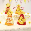 Popular Ins Coreano Sombrero de Cumpleaños con Lazo de Fieltro Creativo DIY Niños Feliz Cumpleaños Sombrero de Nube Margarita con Alas