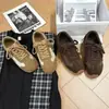 Zapatos Deportivos Casuales de Cuero Mate Retro Súper Suaves Zapatos de Entrenamiento Alemanes para Mujer Otoño Versátiles con Cordones Zapatos para Correr Forrest Gump