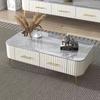 Mueble de TV italiano nuevo, mesa de centro para sala de estar, mesa de centro para apartamento pequeño, minimalista, estilo popular de Internet, madera maciza, mesa de té nórdica ligera de lujo.