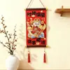 Novo Cartão de Decoração Pendente de Nó Chinês Composto Pingente de Caractere da Fortuna para Entrada da Sala de Estar, Inauguração de Casa e Decoração de Ano Novo