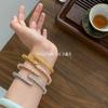 Europa y Estados Unidos pulsera de serpiente de circón transfronteriza diseño de nicho femenino chapado en 18k pulsera abierta de hueso de serpiente pulsera de moda venta al por mayor