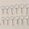 Llavero de Acero Inoxidable, Colgante de Llavero Engrosado y Endurecido, Accesorios para Llaveros DIY Hechos a Mano