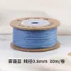 61 colores de cordón de algodón pequeño, retorcido a mano para borlas, colgantes, pulseras y manualidades DIY; Cuerda de algodón estilo Tíbet