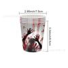 Bandeja de papel para Halloween, vaso de papel desechable, toalla de papel, mantel, vajilla de terror, vajilla para fiestas navideñas, decoración para fiestas, mancha de sangre