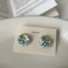 Aretes Pendientes de Mariposa Flor de Piedra Ojo de Gato Degradado Frescos y Versátiles para Mujer Aretes de Moda Dulce para Chicas Dopamina