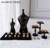 Expositor de joyas de yeso negro, para exhibir joyas, aretes, anillos, placas de almacenamiento, accesorios para fotos y adornos.