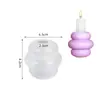 DIY Cristal Resina epoxi Yeso Círculo multicapa simple Anillo Vela Candelabro Decoración de cemento Molde de silicona