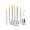 Amazon Más Vendido Control Remoto Recargable Palo Largo Cera LED Luz Digital de Vela Parafina Decoración Boda Boda Navidad