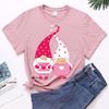 Camiseta Dia dos Namorados explosões transfronteiriças anão estampado manga curta feminina manga curta fabricantes de camisetas femininas atacado