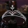 Tiara de Flor de Diamante Folha Coroa de Aniversário de Princesa Atmosfera Coroa de Cabeça Luxo Leve Moda Alto Senso Joias Atacado Mulheres