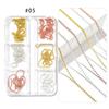 Cadena de decoración de uñas transfronteriza de 34 colores japoneses con taladro, cadena decorativa de metal para uñas, decoraciones para uñas