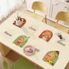 Mantel de dibujos animados de dopamina, impermeable y a prueba de aceite, mantel sin lavado, protector de escritorio anti-quemaduras, sensación de lujo ligero y alta gama
