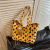 Bolsa de ombro feminina de alta qualidade com poá japonês e coreano, modelo novo 2026, grande capacidade, bolsa tote casual para o dia a dia