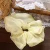 Scrunchie Colorido Fresco Niannian em Organza Estilo Coreano Conjunto Pai-Filho Prendedor de Cabelo para Adultos