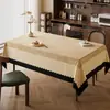 Mantel estilo vintage, no lavable, impermeable, a prueba de aceite, resistente al calor, nuevo modelo 2025, lujo ligero, mantel retro de alta gama para mesa de comedor y mesa de café