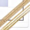 Fábrica de atacado de ouro e prata strass corrente tiras quentes europeu e americano cross-border acessórios de vestuário faça você mesmo tiras decorativas de cola quente