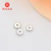 Cor Dourada 18K Conserva Cor Padrão Girassol Abóbora Contas Planas Contas Espaçadoras DIY Pulseira de Cristal Acessórios de Joias com Contas