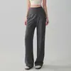 Calça de Yoga Feminina 2026 Solta Casual Reta de Perna Larga Secagem Rápida Corrida Treinamento Caimento Fitness Esportiva Longa
