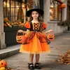 Novo vestido infantil transfronteiriço, vestido tutu de Halloween, vestido de princesa para meninas, vestido de performance de Natal