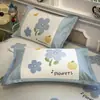 Fundas de almohada de seda helada de verano frescas y sencillas, juego de dos, 48x74 cm, fundas de almohada de ratán helado para uso doméstico, funda interior para núcleo de almohada de niños
